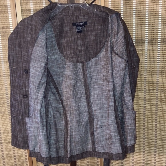 Sandro/ Women’s Brown Belted Double Breasted Blazer/Jacket - Size Large - Picture 7 of 11